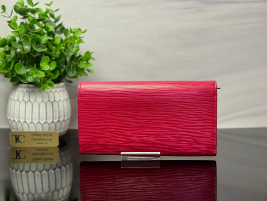 Authentic Louis Vuitton Sarah Wallet Epi Leather | Fuchsia | Made in Spain