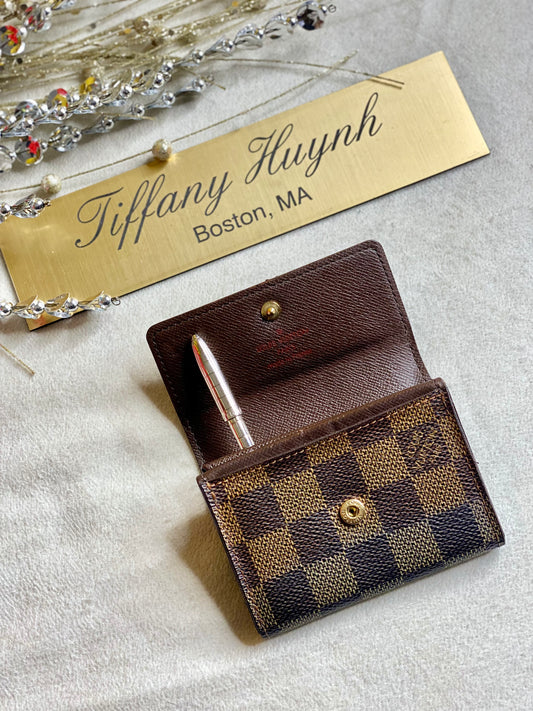 Authentic Louis Vuitton Damier Ebene Porte Monnaie Coin Purse