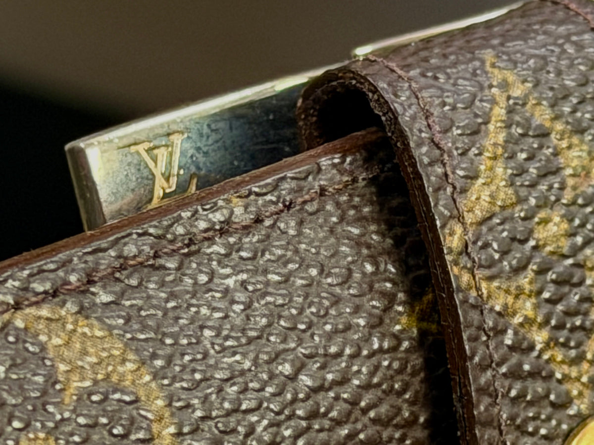 Vintage Louis Vuitton Monogram French Purse Kiss-Lock Wallet