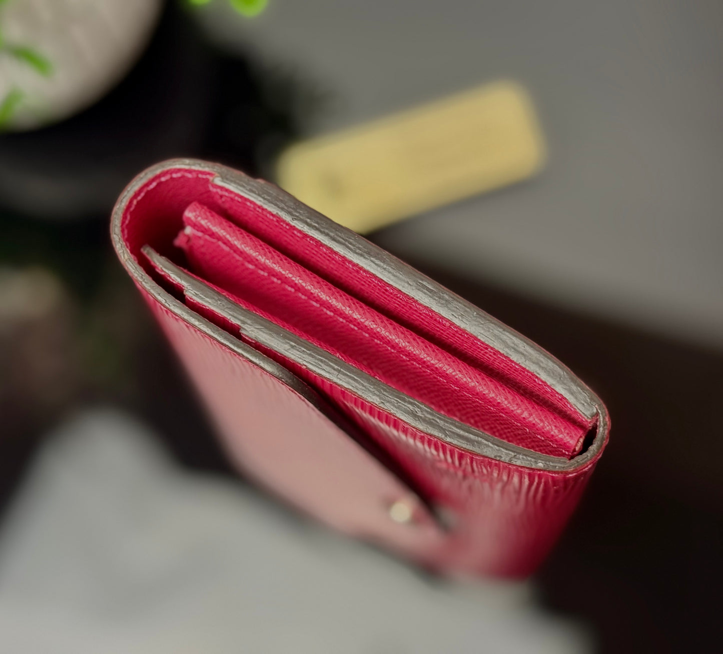 Authentic Louis Vuitton Sarah Wallet Epi Leather | Fuchsia | Made in Spain