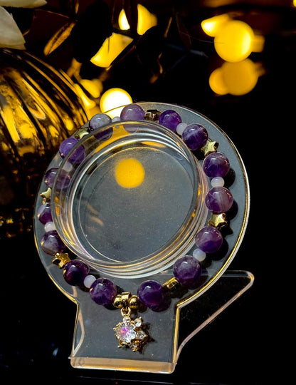 Amethyst Handmade Beaded Bracelet
