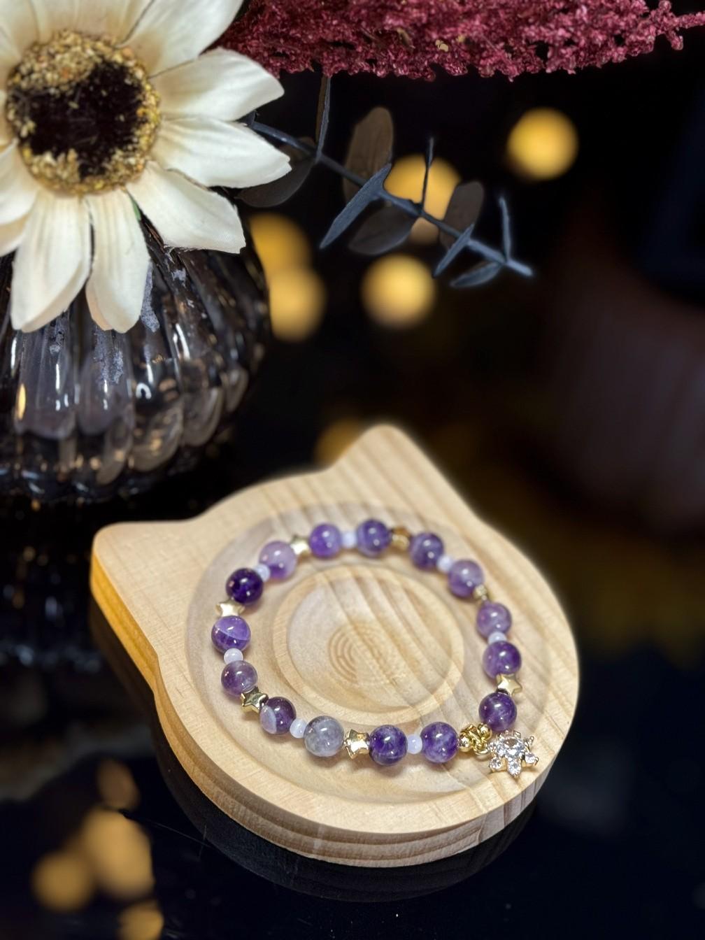 Amethyst Handmade Beaded Bracelet