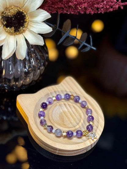 Amethyst Handmade Beaded Bracelet