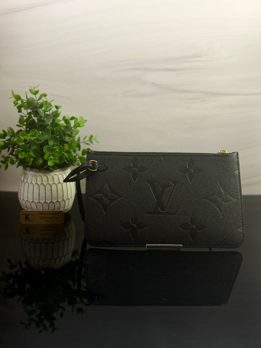 Authentic Louis Vuitton Monogram Empreinte Neverfull Pouch
