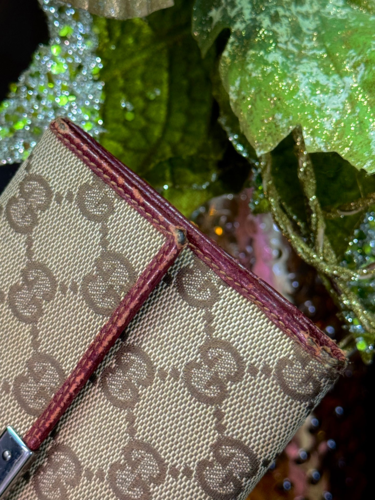 Authentic Gucci Monogram Continental Flap Wallet