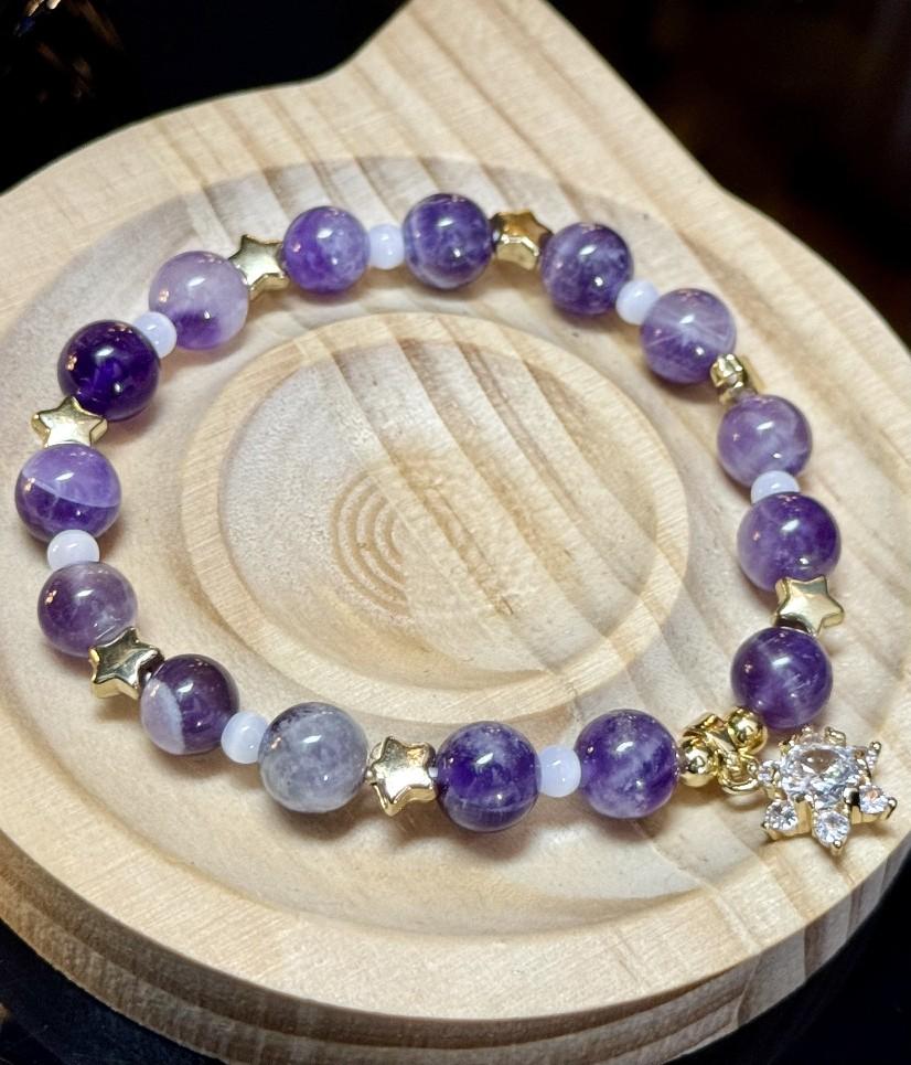 Amethyst Handmade Beaded Bracelet
