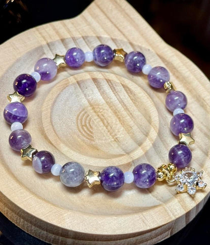 Amethyst Handmade Beaded Bracelet