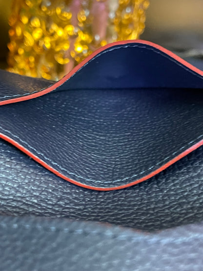 Authentic Louis Vuitton Empreinte Multicartes in Marine Rouge