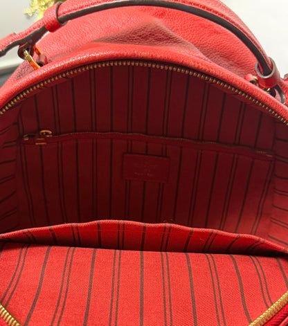 Authentic Louis Vuitton Cerise Monogram Empreinte Sorbonne Backpack