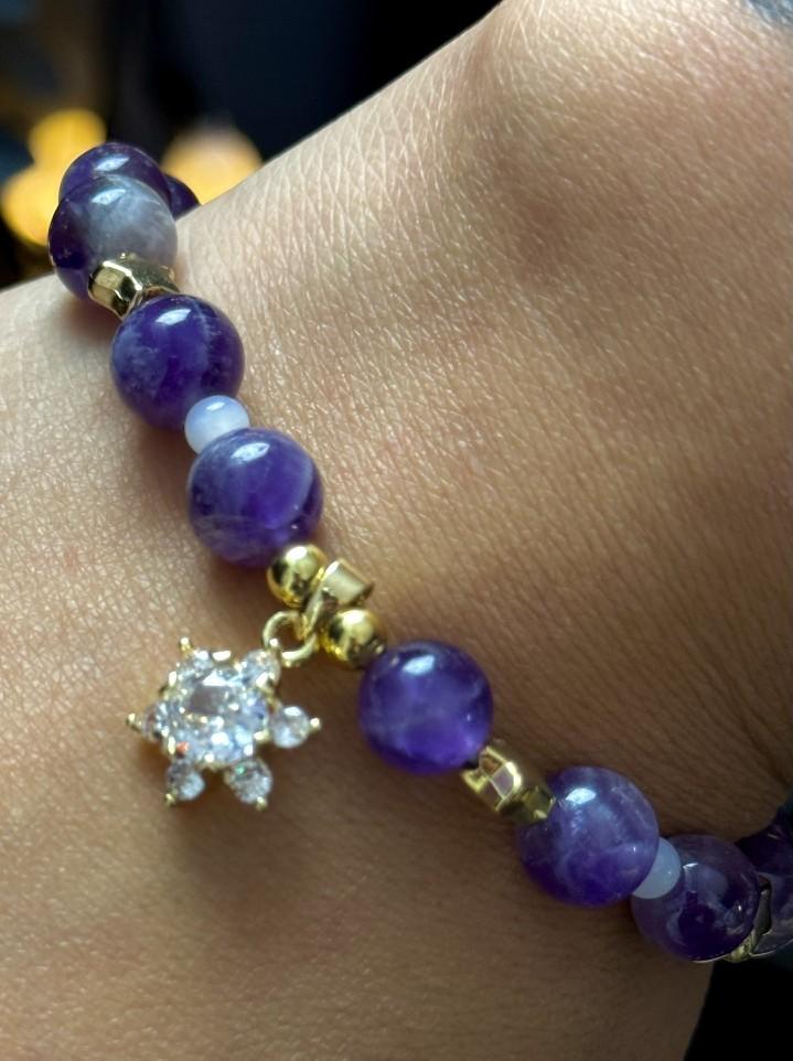 Amethyst Handmade Beaded Bracelet