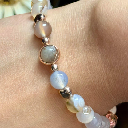 Flower Quartz Handmade Beaded Bracelet