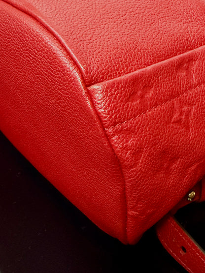 Authentic Louis Vuitton Cerise Monogram Empreinte Sorbonne Backpack