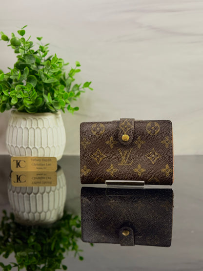 Vintage Louis Vuitton Monogram French Purse Kiss-Lock Wallet