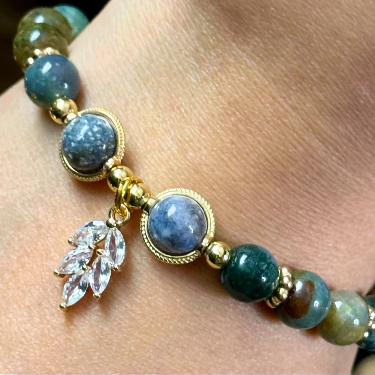 Indian Agate Handmade Beaded Bracelet