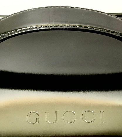 Authentic Gucci Patent Leather Bamboo Vanity Case