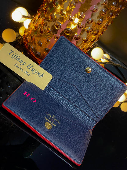 Authentic Louis Vuitton Empreinte Multicartes in Marine Rouge