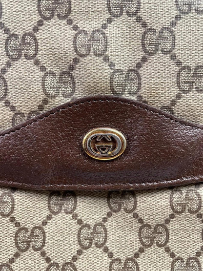 Authentic Vintage Gucci GG Supreme Fold-Over Clutch Bag