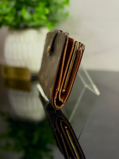 Vintage Louis Vuitton Monogram French Purse Kiss-Lock Wallet
