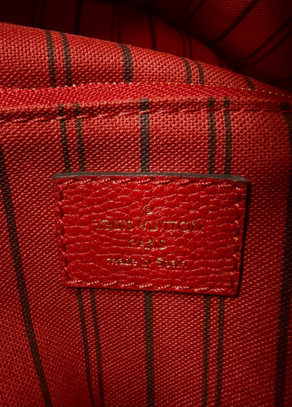 Authentic Louis Vuitton Cerise Monogram Empreinte Sorbonne Backpack