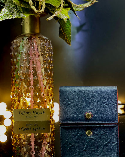 Authentic Louis Vuitton Empreinte Multicartes in Marine Rouge