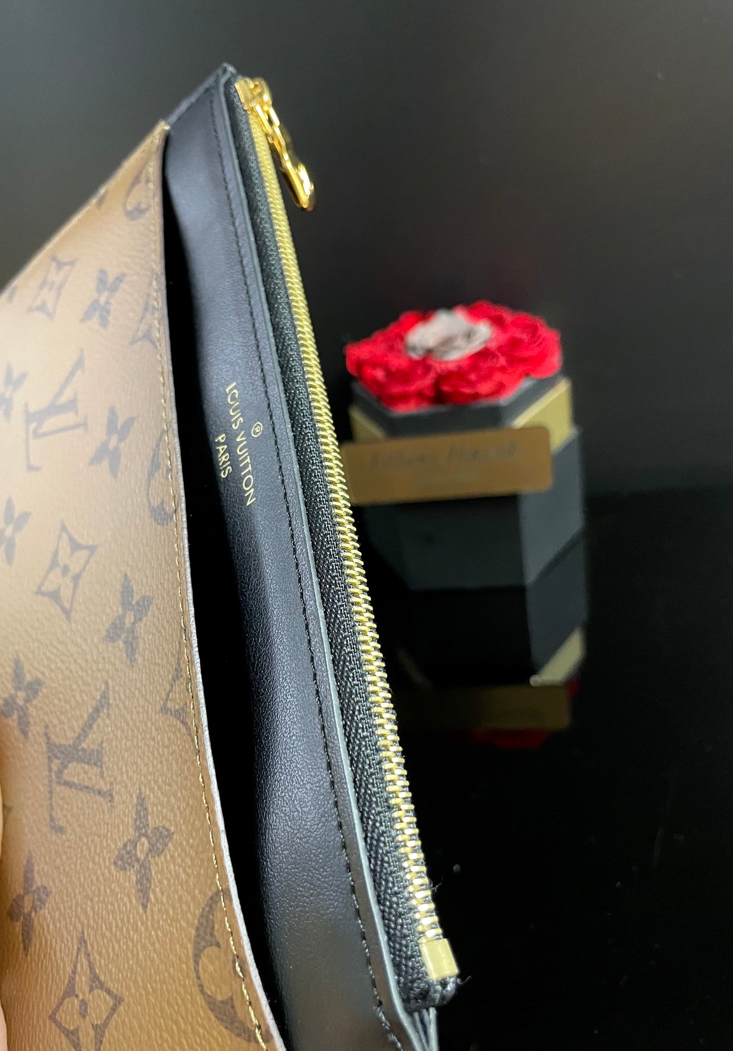Authentic Louis Vuitton Reverse Monogram Slim Purse