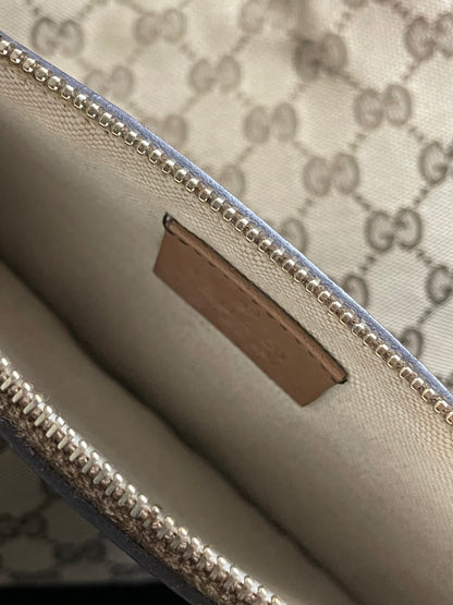Authentic Gucci GG Monogram Canvas Tote Shoulder w/ Pouch