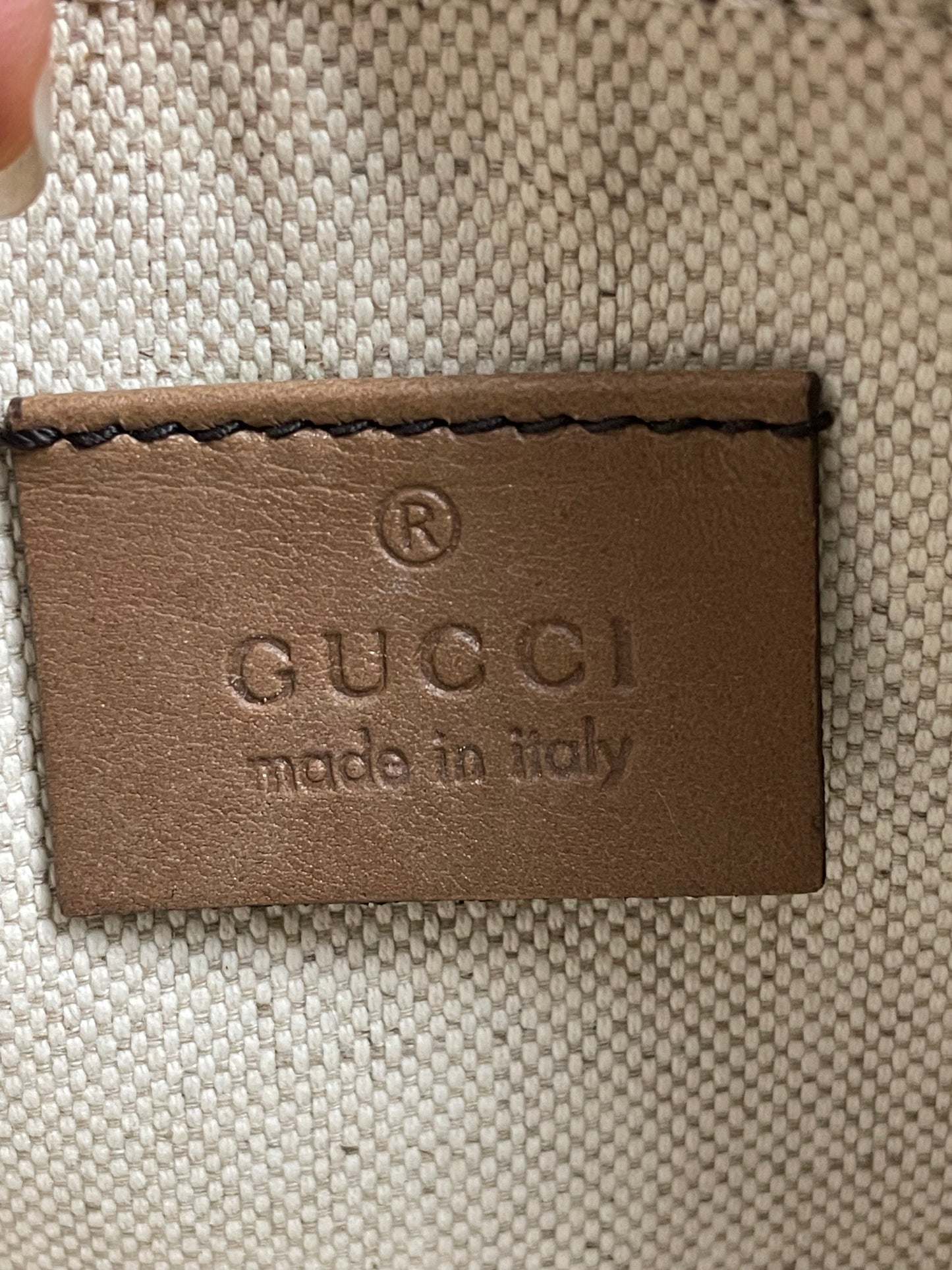 Authentic Gucci GG Monogram Canvas Tote Shoulder w/ Pouch