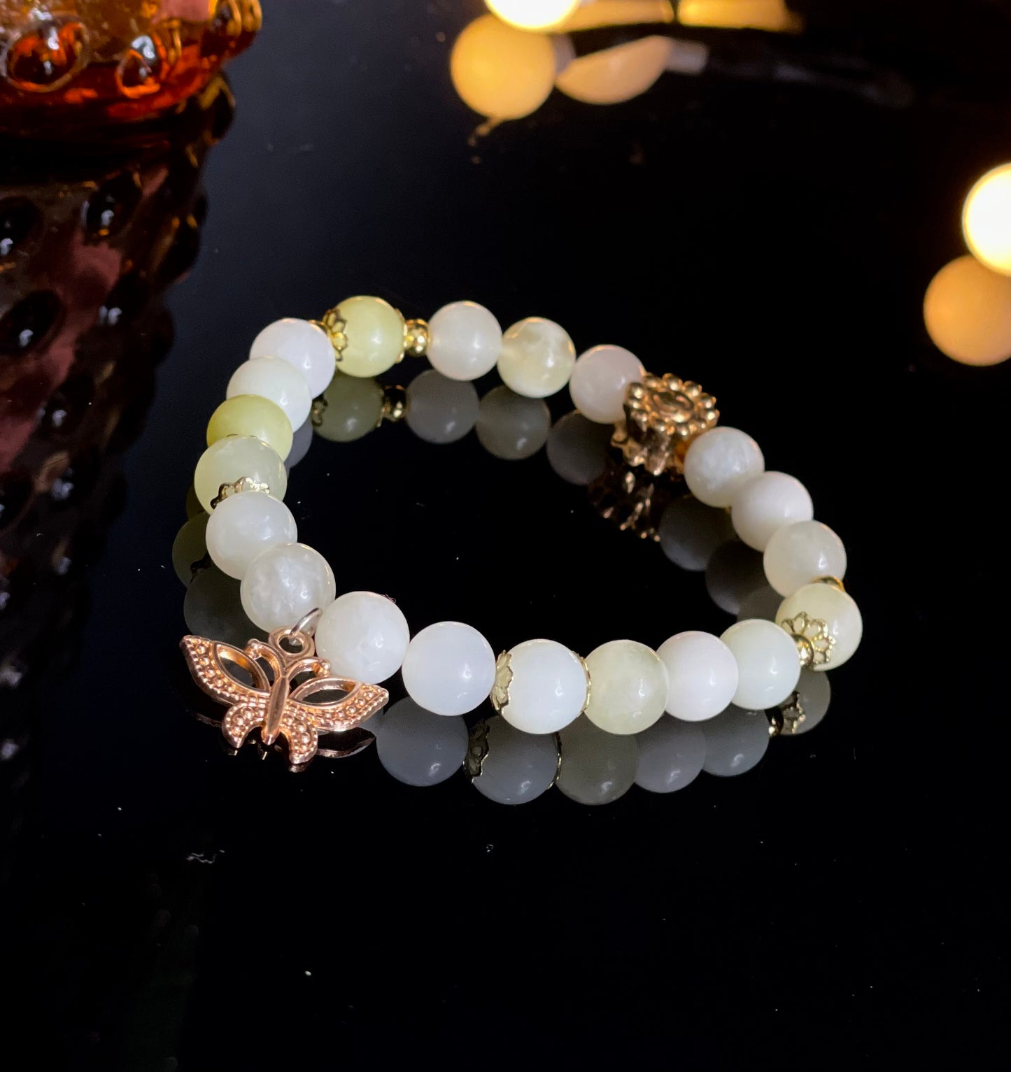 New Mountain Jade Handmade Beaded Bracelet