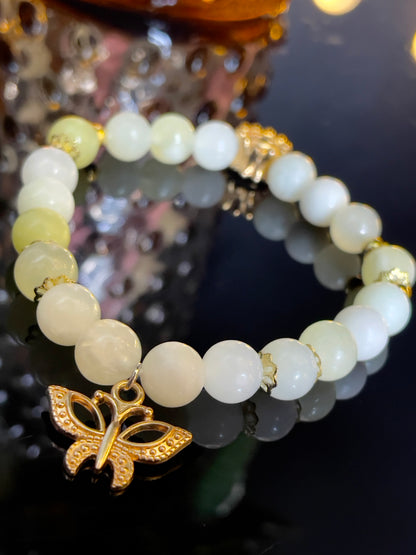 New Mountain Jade Handmade Beaded Bracelet
