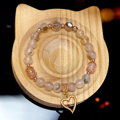 Flower Quartz Handmade Beaded Bracelet