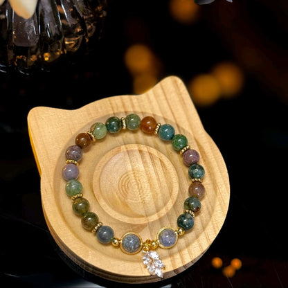 Indian Agate Handmade Beaded Bracelet