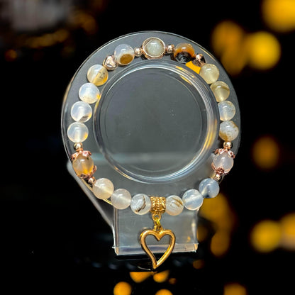 Flower Quartz Handmade Beaded Bracelet