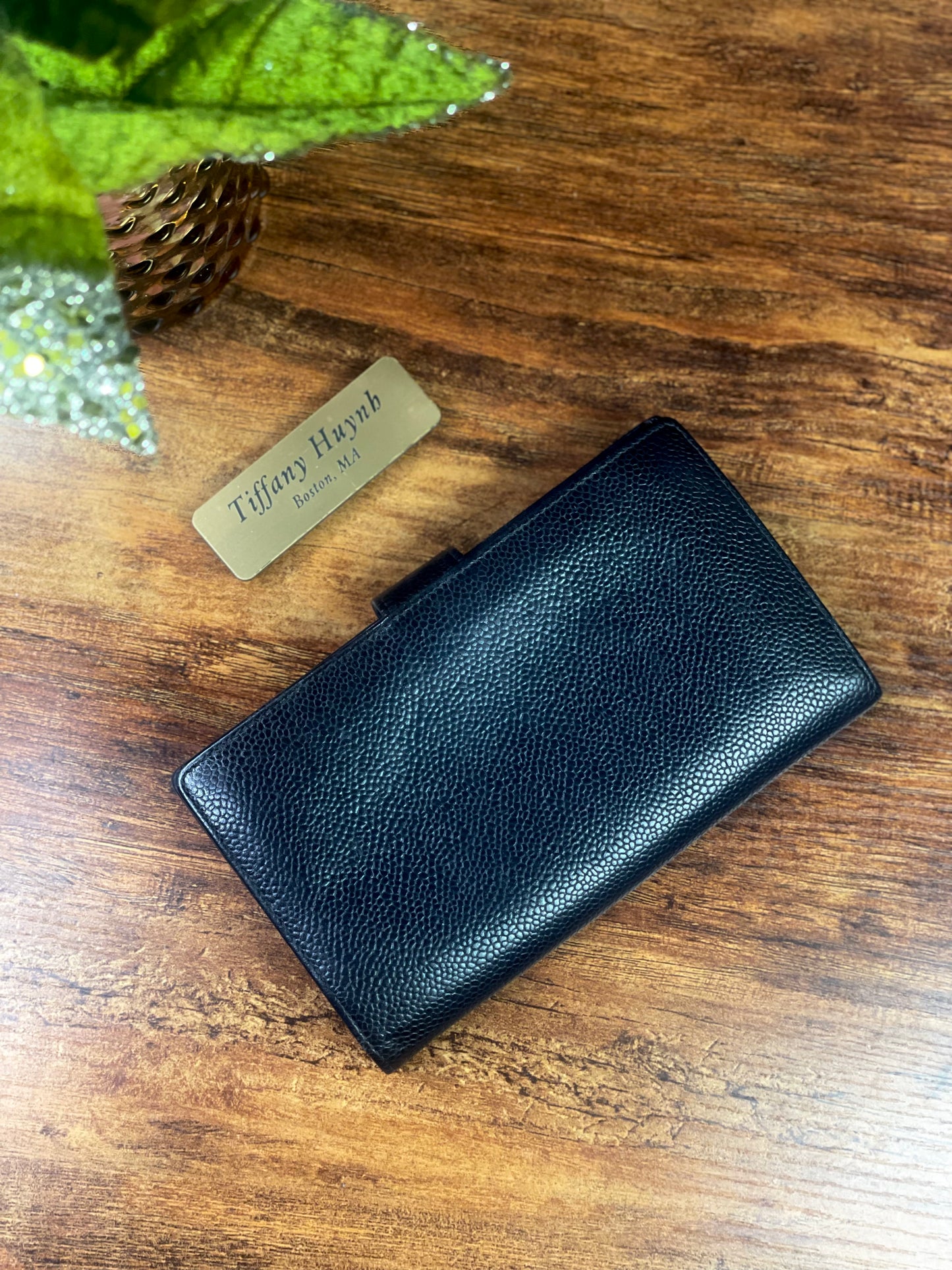 Authentic Chanel Caviar Timeless CC French Wallet