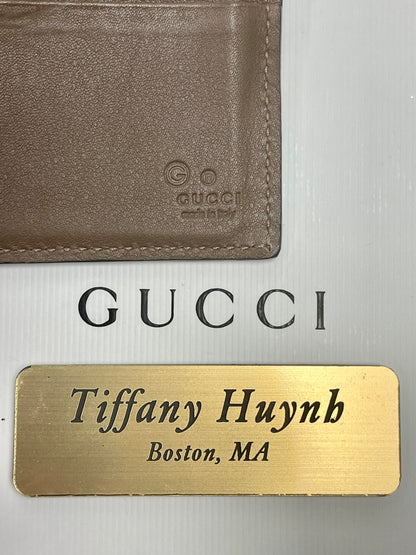 Authentic Gucci Mens Brown Microguccissma Leather Bifold Wallet
