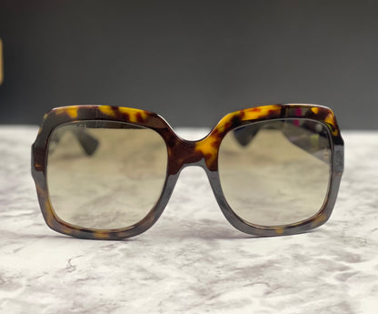 Authentic GUCCI Acetate Oversized Square Web GG0036S Sunglasses
