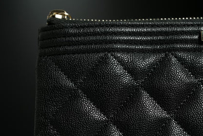 Authentic 20A Chanel Boy Small O Case w/ LGHW
