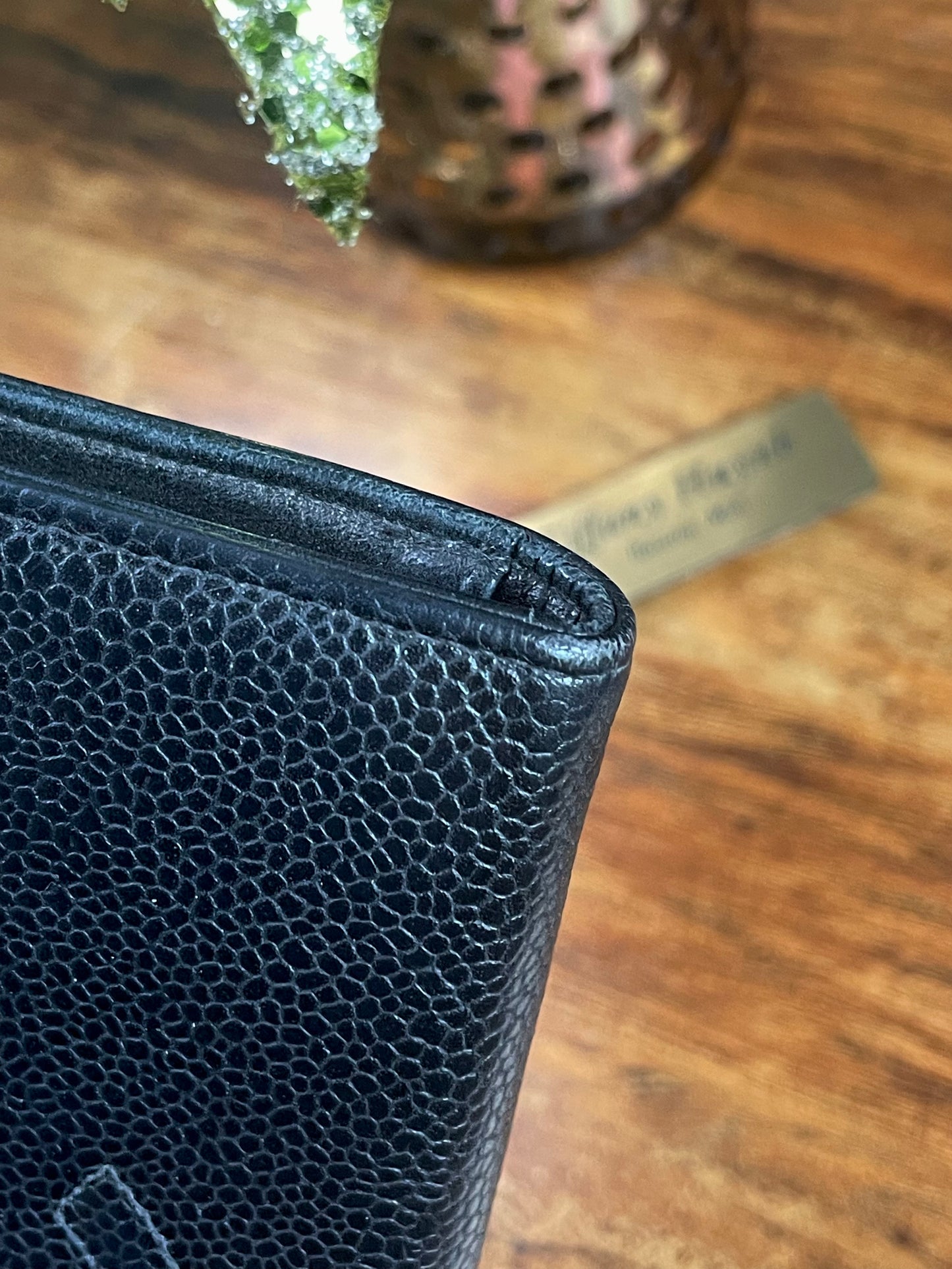 Authentic Chanel Caviar Timeless CC French Wallet