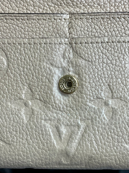 Authentic Louis Vuitton Empreinte Old Model Sarah Wallet Dune Beige