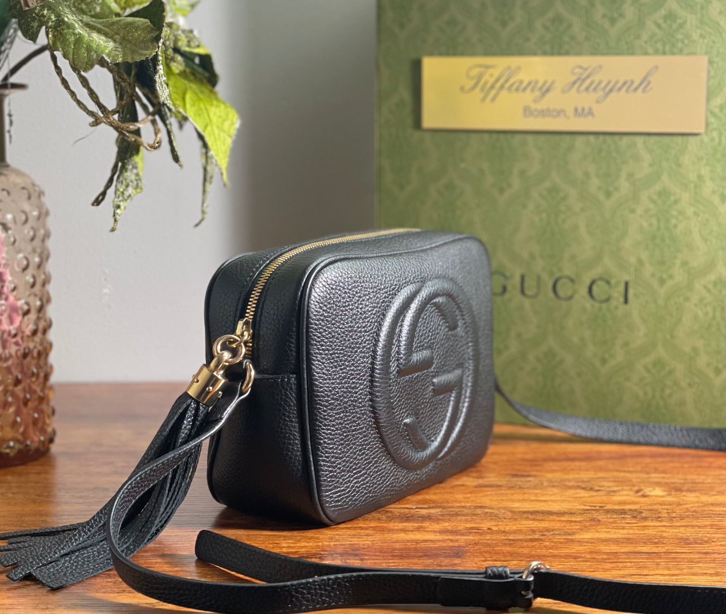 Authentic Gucci Soho Disco bag in Black