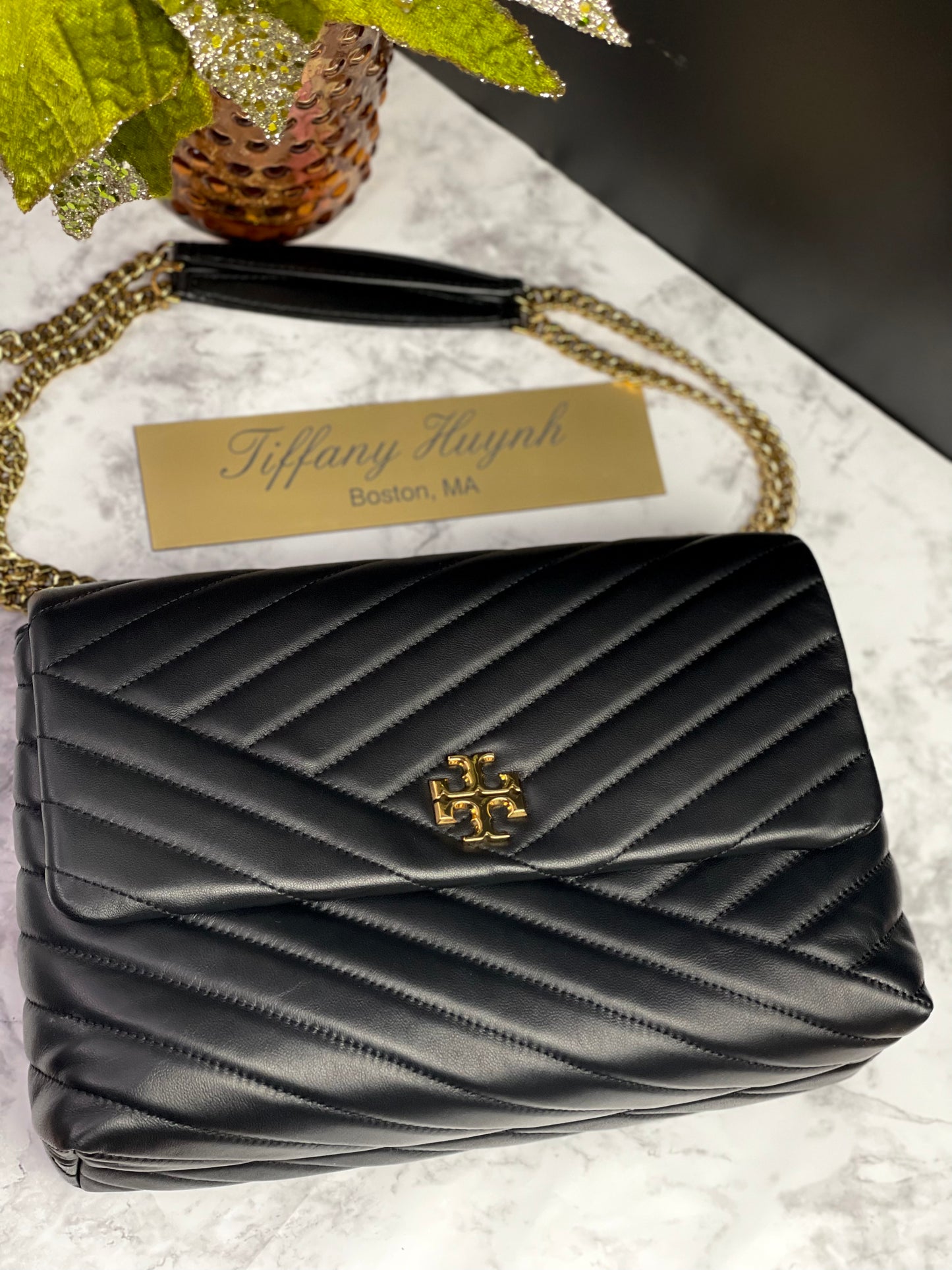Authentic Tory Burch Kira Chevron Convertible Shoulder Bag