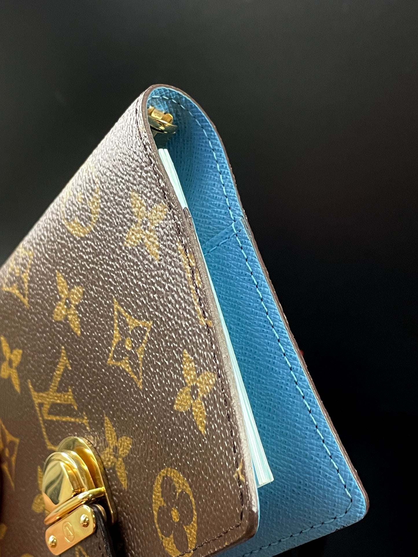 Authentic Louis Vuitton Monogram Koala Agenda PM – Blue Interior