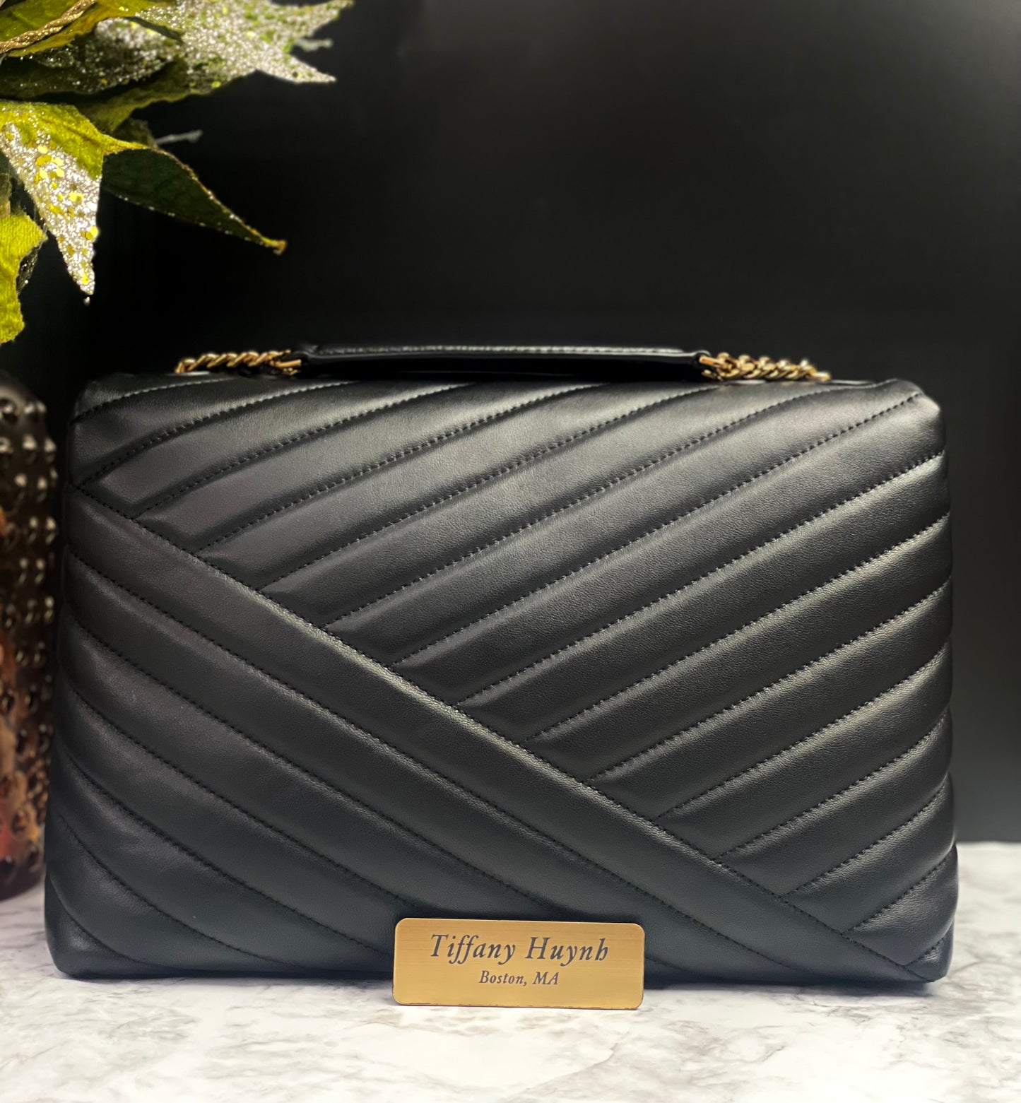 Authentic Tory Burch Kira Chevron Convertible Shoulder Bag