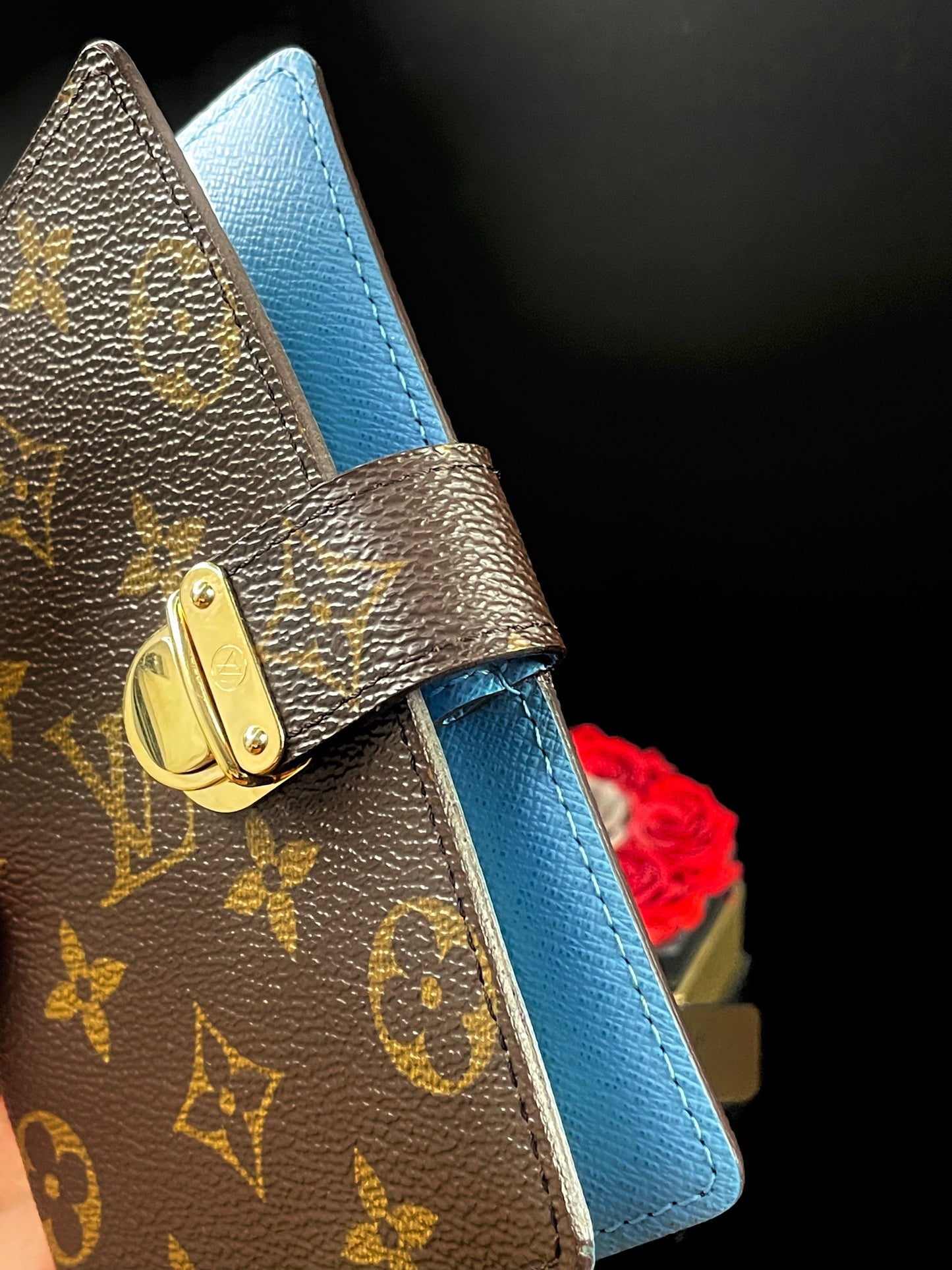 Authentic Louis Vuitton Monogram Koala Agenda PM – Blue Interior