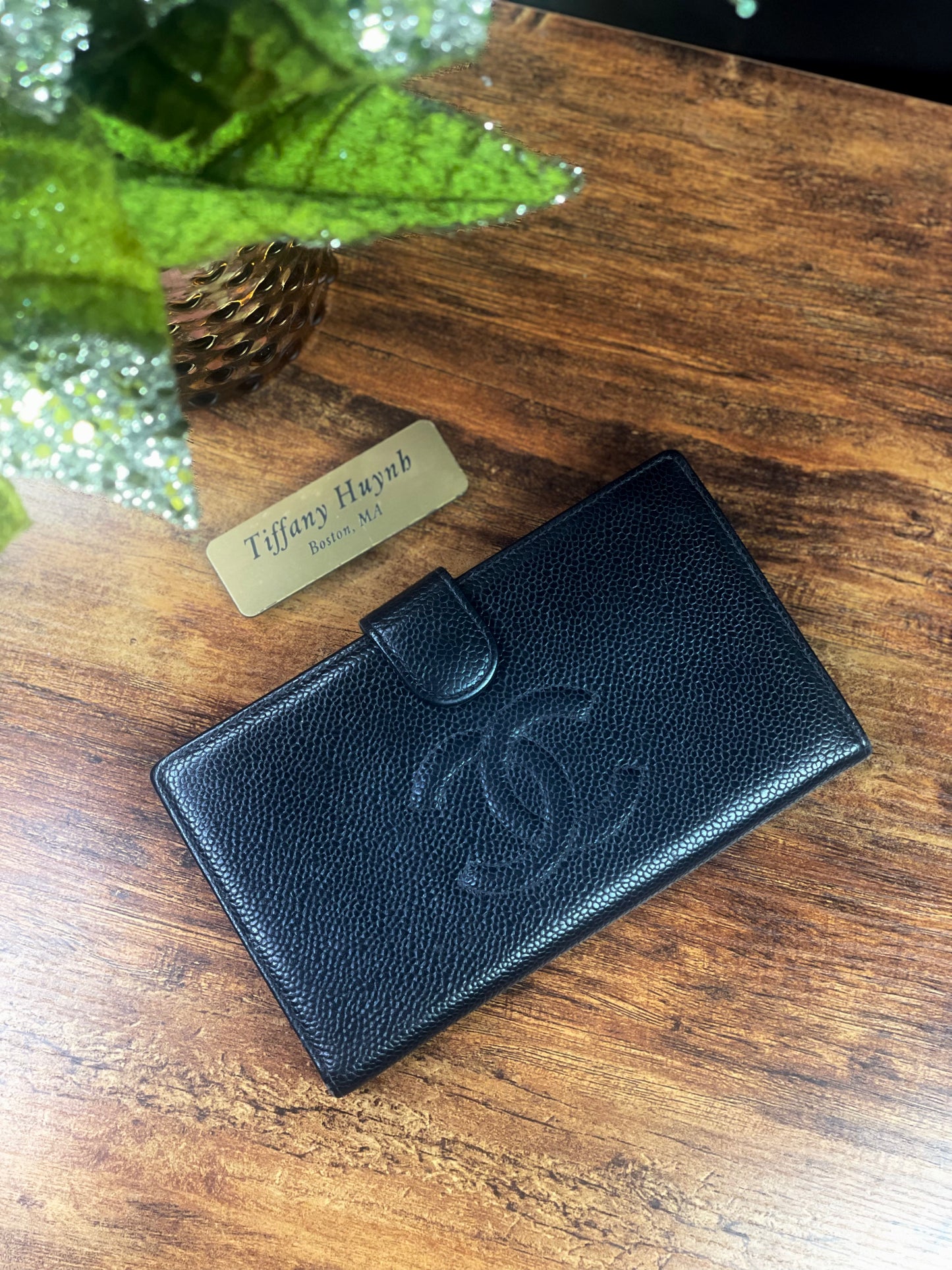 Authentic Chanel Caviar Timeless CC French Wallet
