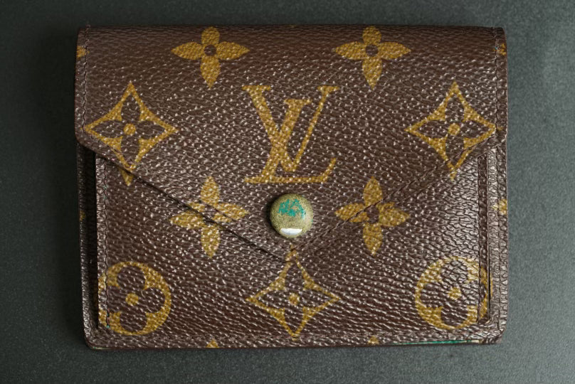 Authentic Louis Vuitton Monogram Wallet – Green Interior