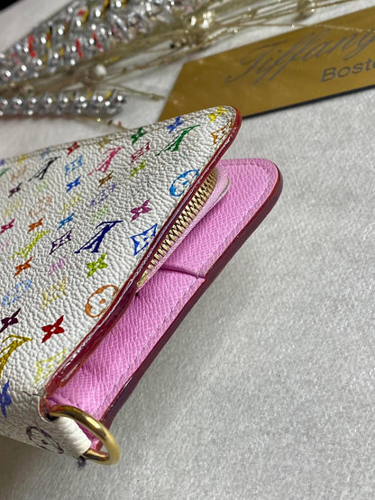 Authentic Louis Vuitton Monogram Multicolore Insolite Wallet – Blanc
