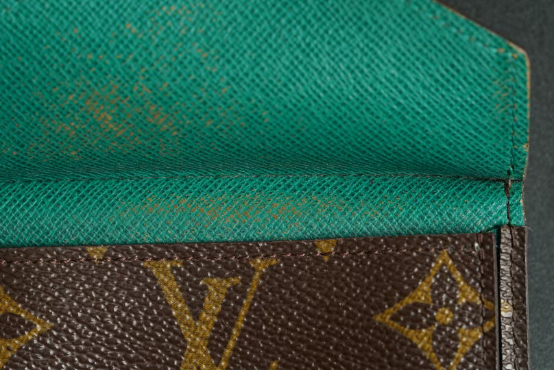 Authentic Louis Vuitton Monogram Wallet – Green Interior
