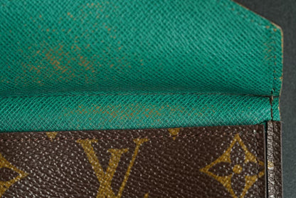 Authentic Louis Vuitton Monogram Wallet – Green Interior