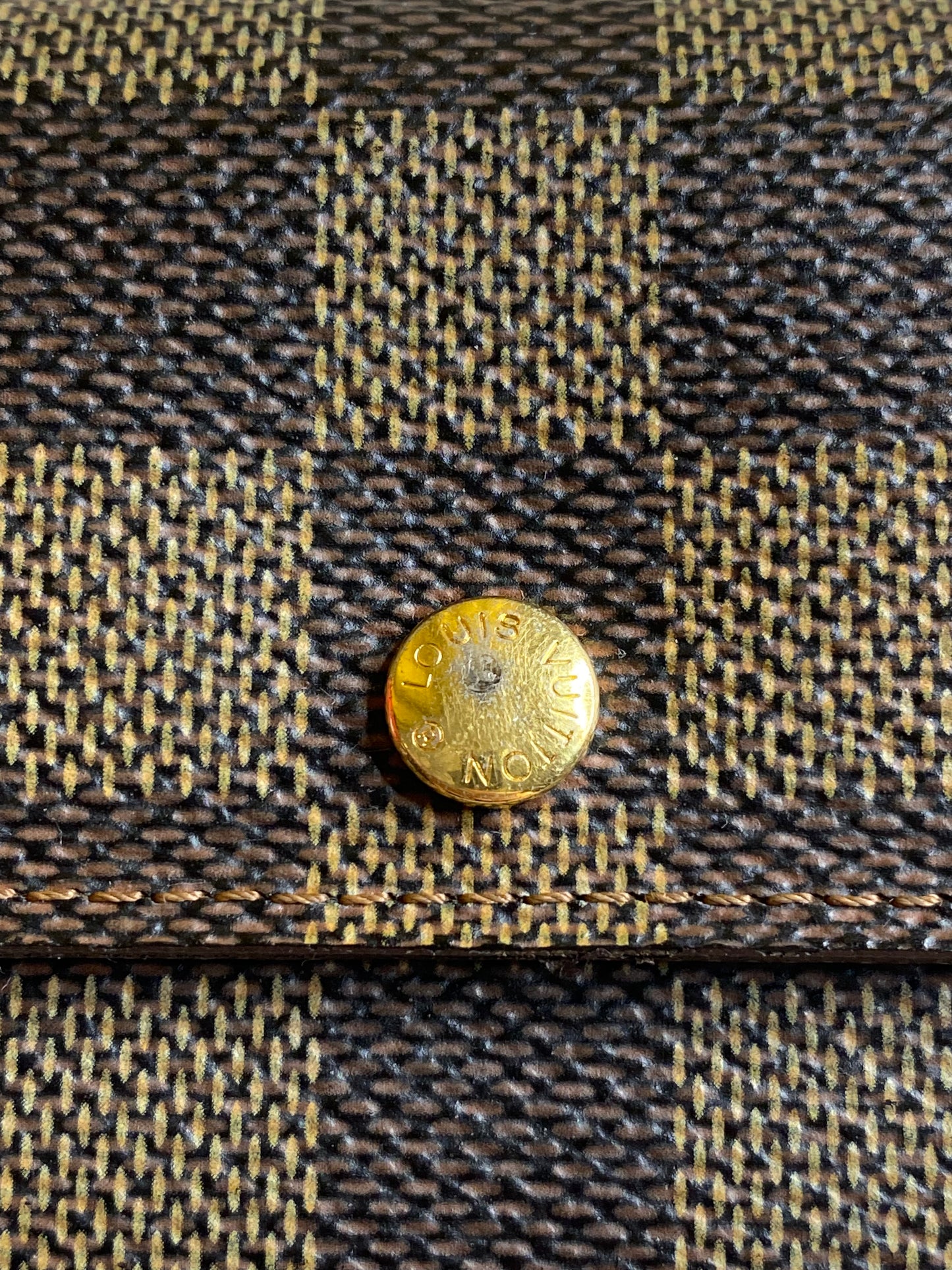 Authentic Louis Vuitton Damier Ebene Porte Monnaie Coin Purse