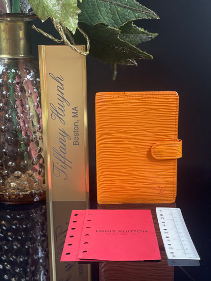 Authentic Louis Vuitton Epi Leather Agenda PM – Orange
